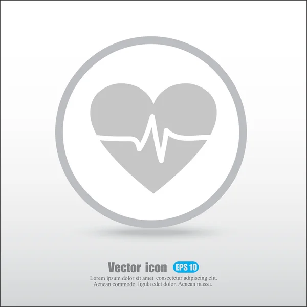 Icono de cardiograma cardíaco — Vector de stock