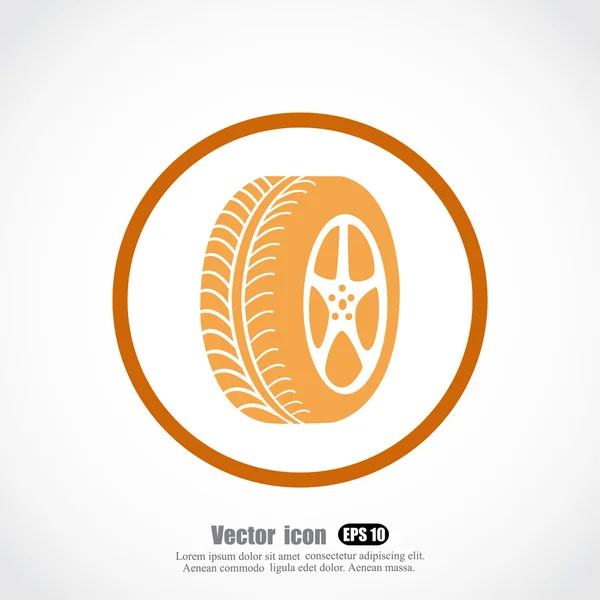 Auto wiel pictogram — Stockvector