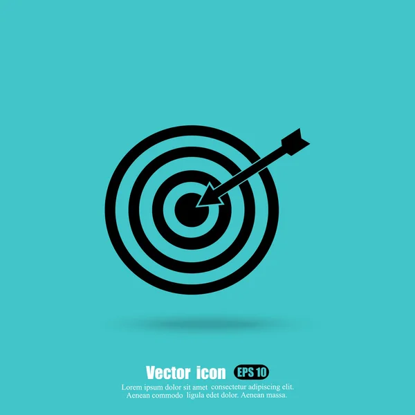 Flecha, icono de destino — Vector de stock