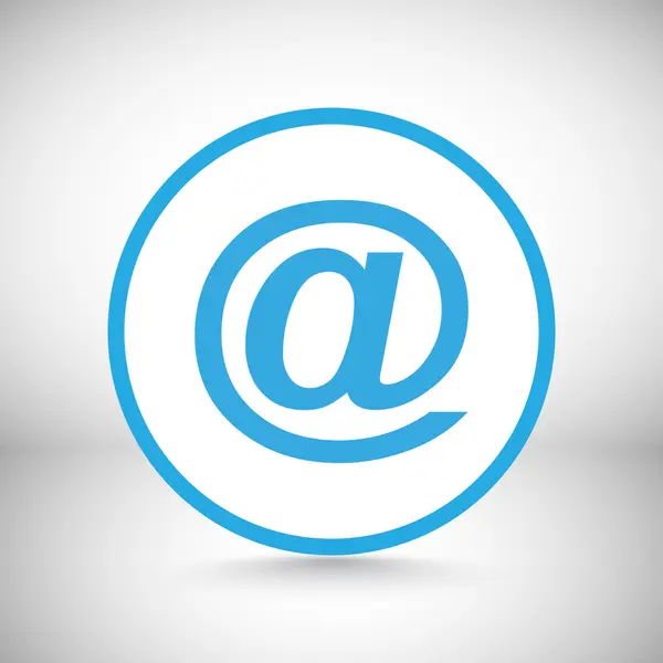 Em, ícone de sinal de e-mail — Vetor de Stock