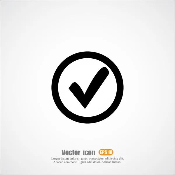 Check mark icon — Stock Vector