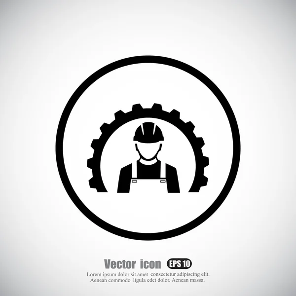 Constructor icono trabajador — Vector de stock