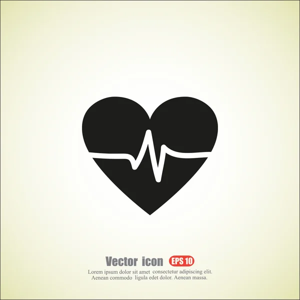 Icono de cardiograma cardíaco — Vector de stock