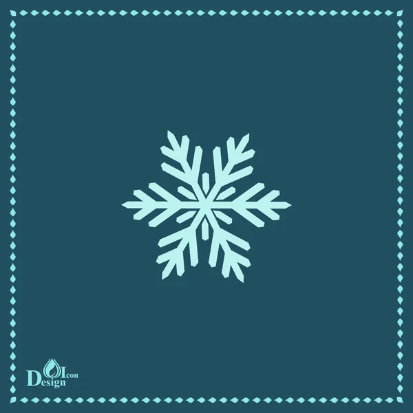 Icône flocon de neige Noël — Image vectorielle