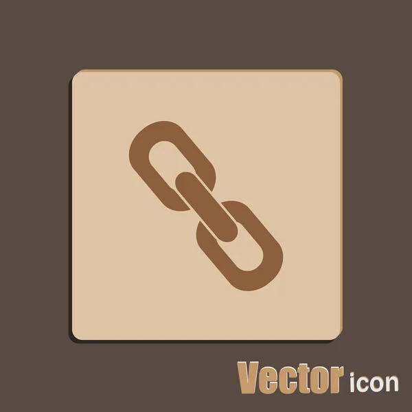 Cadena, icono Enlace — Vector de stock