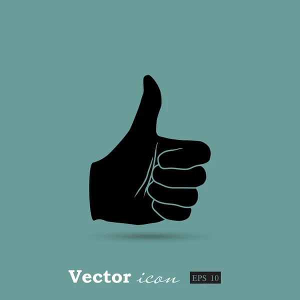 Como, icono del pulgar hacia arriba — Vector de stock