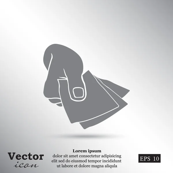 Mão dando ícone de dinheiro — Vetor de Stock