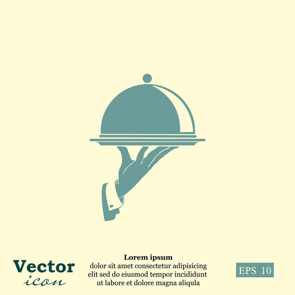 рука с иконкой лотка
