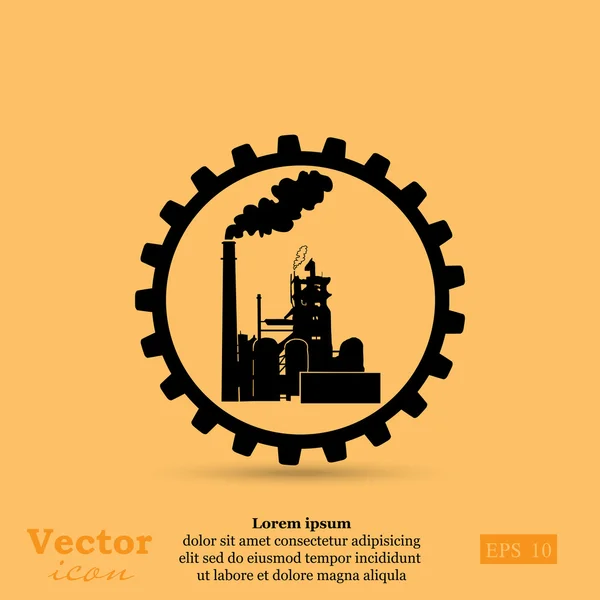 Icona impianto industriale — Vettoriale Stock