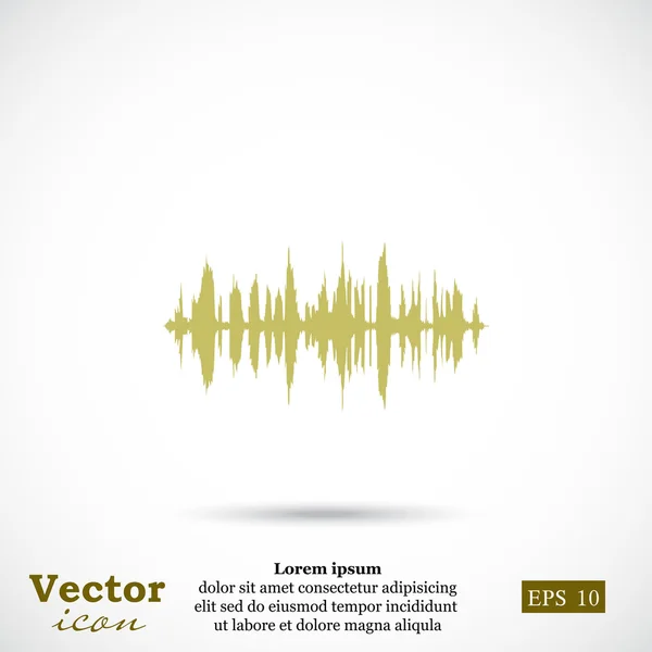 Icono de onda sonora — Vector de stock