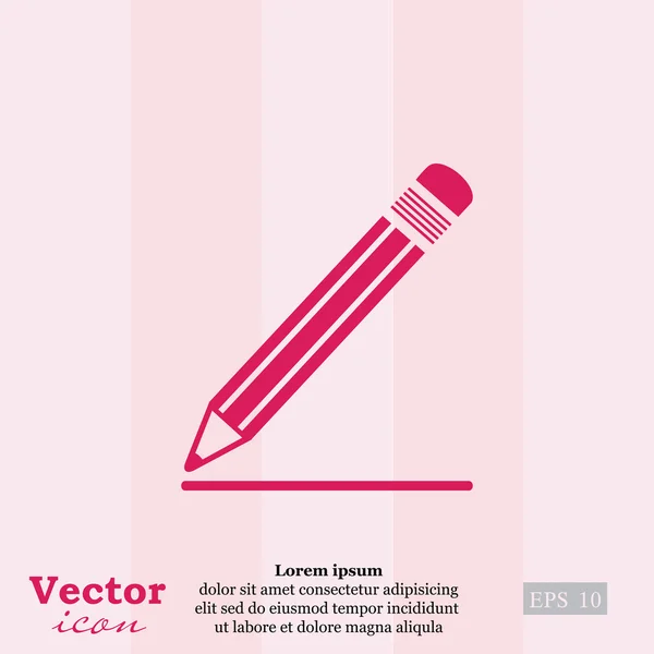 Crayon, icône d'édition — Image vectorielle