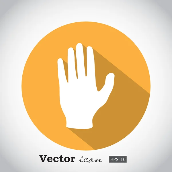 Ayuda icono de la mano — Vector de stock