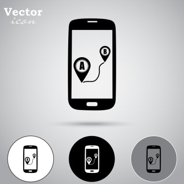 GPS akıllı telefon simgeleri