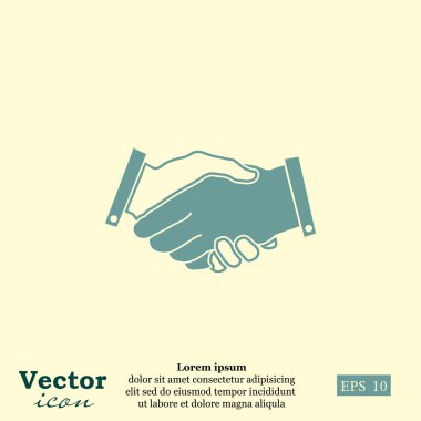 iş el sıkışma simgesi