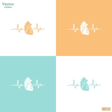 kalp kardiyogram simgeler