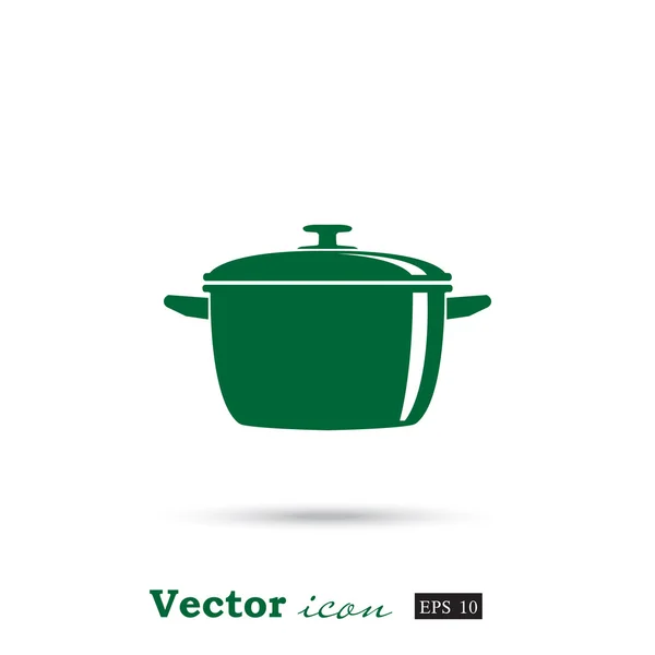 Cacerola, icono de cocina — Vector de stock
