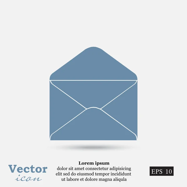 Icône d'enveloppe de courrier ouvert — Image vectorielle
