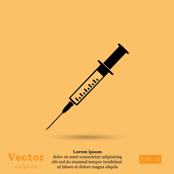 Ikona lékařské stříkačky — Stockový vektor