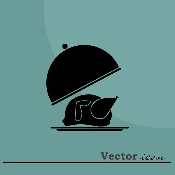 Sült chiclen ikon — Stock Vector