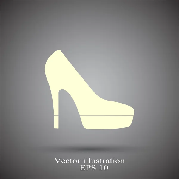 Icono de zapato femenino — Vector de stock