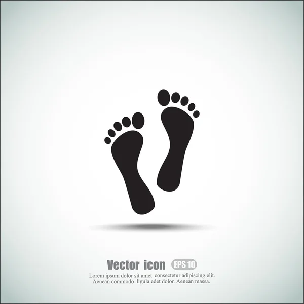 Human footprints icon — Stock Vector