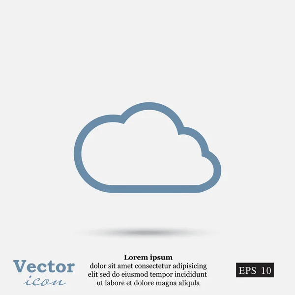 Icône cloud vide — Image vectorielle