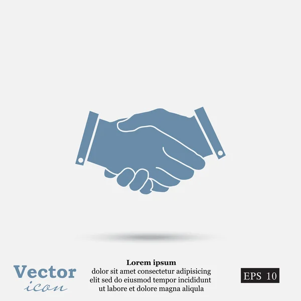 Business handshake icona — Vettoriale Stock