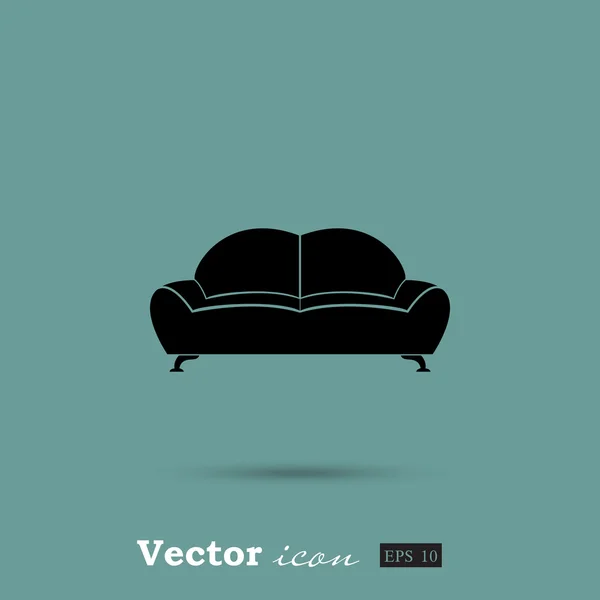 Nábytek pohovky ikona — Stockový vektor