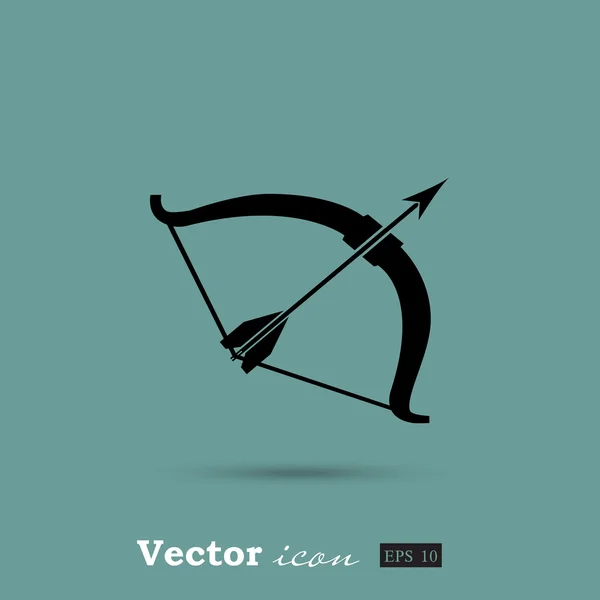 Икона лука и стрелы — стоковый вектор