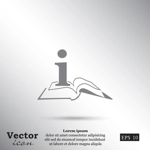 Icône du livre d'information — Image vectorielle