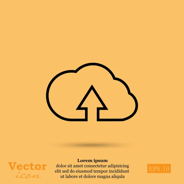 Subir Cloud Icon — Vector de stock