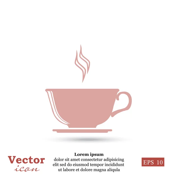 Taza de té icono — Vector de stock