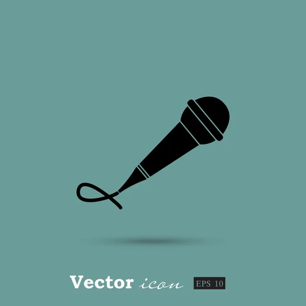 Пой, икона микрофона — стоковый вектор