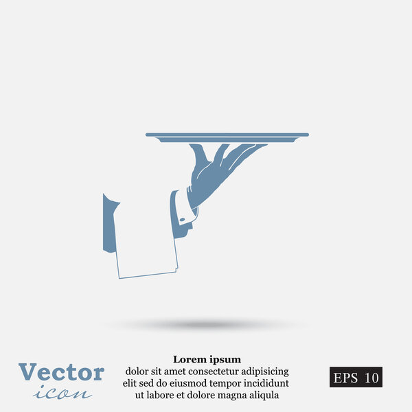 рука с иконкой лотка
