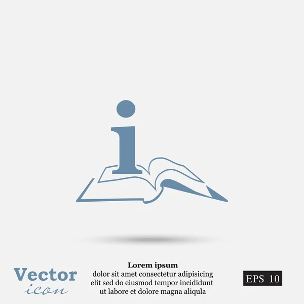 Icona del libro informativo — Vettoriale Stock