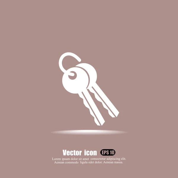 Ícone das chaves da casa — Vetor de Stock