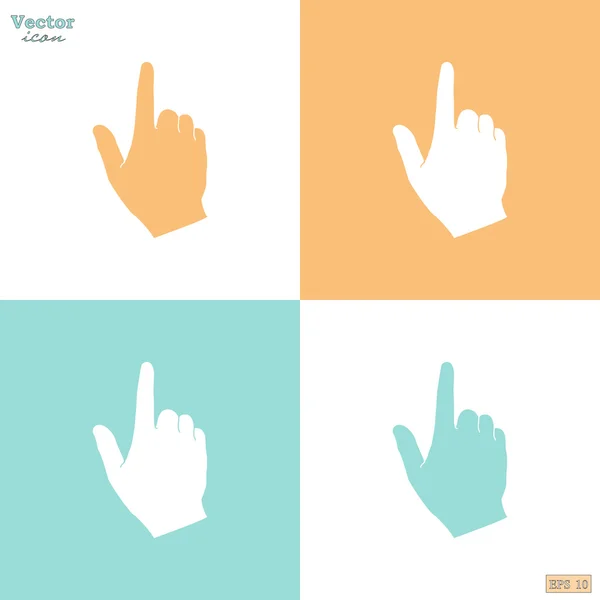 Ikony ukazatele ruky — Stockový vektor