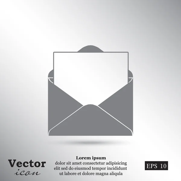 Open mail envelop pictogram — Stockvector