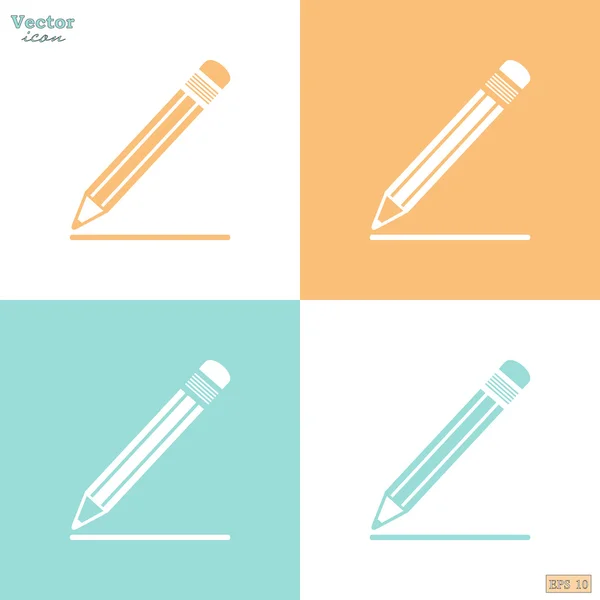 Lápiz, editar iconos — Vector de stock