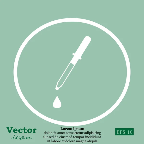 Icono gotero médico — Vector de stock