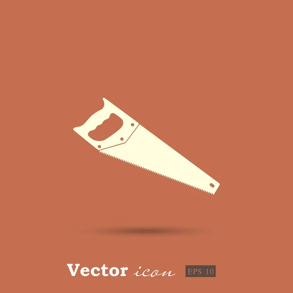 Icono de herramienta de sierra manual — Vector de stock