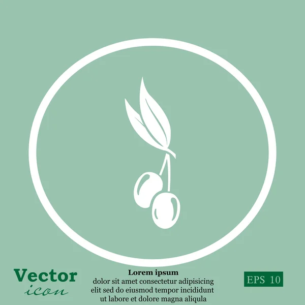 Icono de aceitunas frescas — Vector de stock