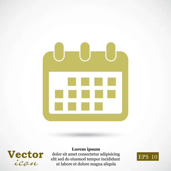 Ícone de calendário de negócios — Vetor de Stock