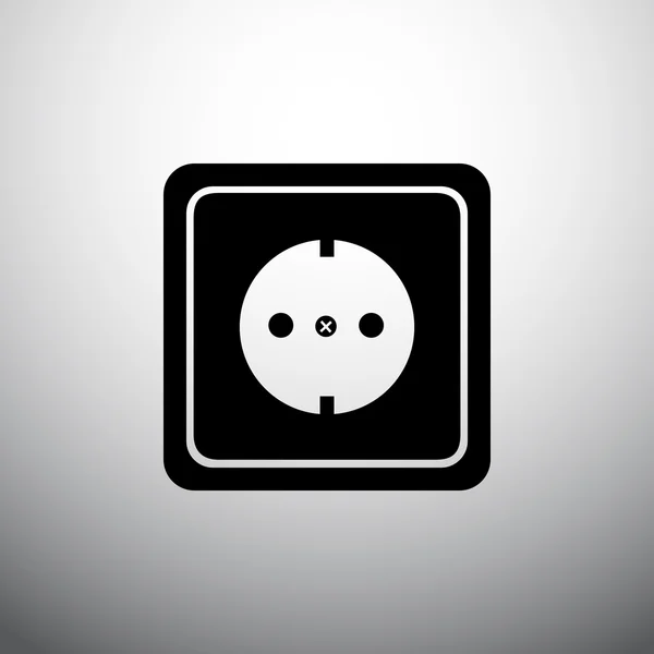 Icône de prise électrique — Image vectorielle