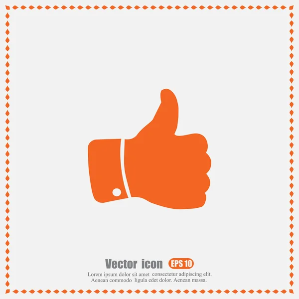 Like, thumb up icon — Stock Vector