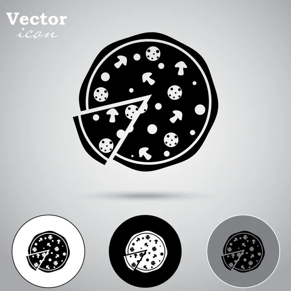 Délicieuses icônes pizza — Image vectorielle