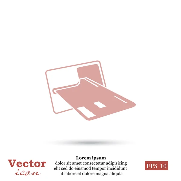 Icono de tarjeta de crédito — Vector de stock