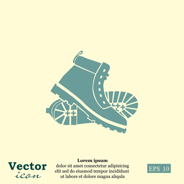 Ícone de botas de trabalho — Vetor de Stock