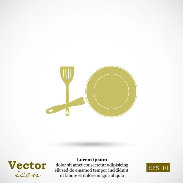 Kitchen utensils icon — Stock Vector