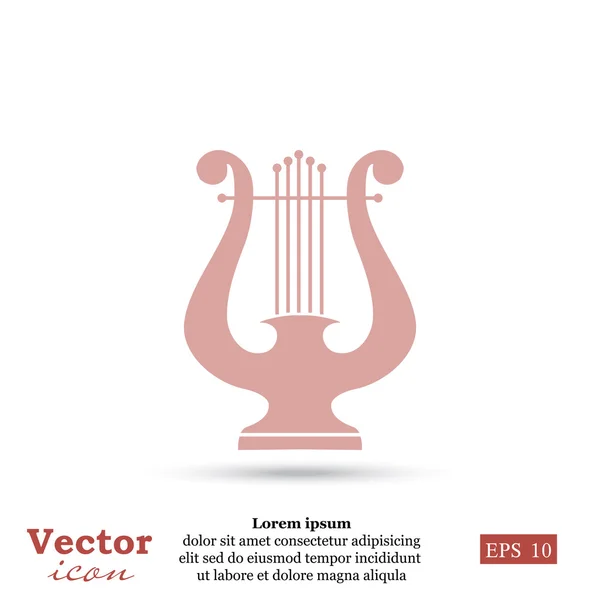 Grecki harfa ikona — Wektor stockowy